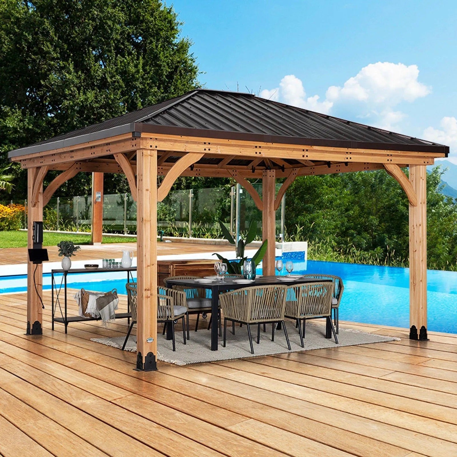 Backyard Discovery 14×12 Barrington Gazebo - DEMO PRODUCT - NOT FOR SALE